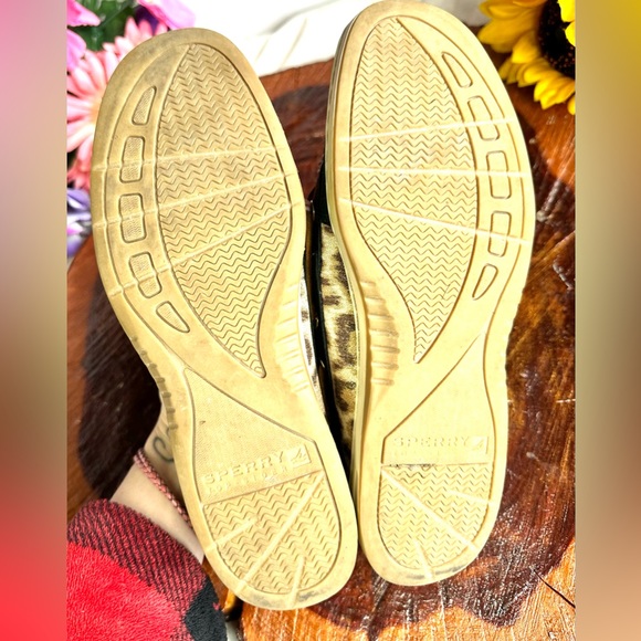 SPERRY Angelfish Black/Gold Boat Shoes SPERRY Women’s Shoes Cheetah Sperrys - Picture 6 of 8